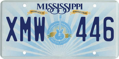 MS license plate XMW446