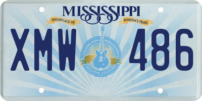 MS license plate XMW486