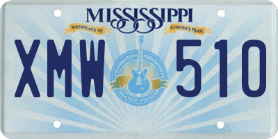 MS license plate XMW510