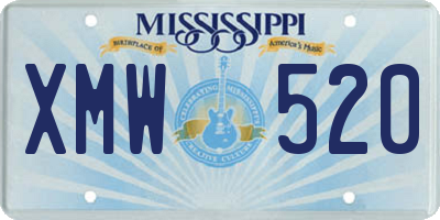MS license plate XMW520