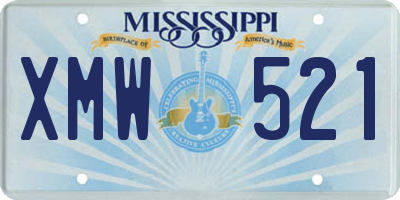 MS license plate XMW521