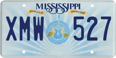 MS license plate XMW527