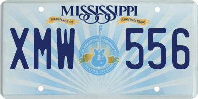 MS license plate XMW556