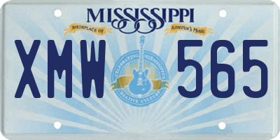 MS license plate XMW565