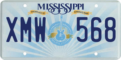 MS license plate XMW568