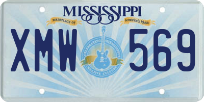MS license plate XMW569