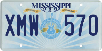 MS license plate XMW570