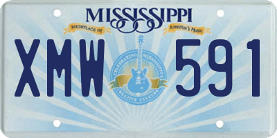 MS license plate XMW591