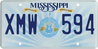 MS license plate XMW594