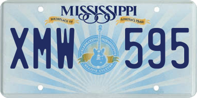MS license plate XMW595