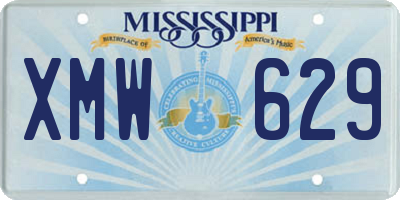 MS license plate XMW629