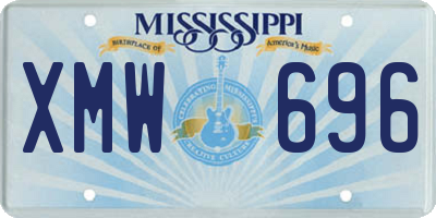 MS license plate XMW696