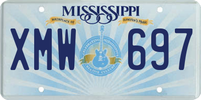 MS license plate XMW697