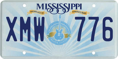 MS license plate XMW776