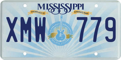 MS license plate XMW779