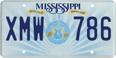 MS license plate XMW786