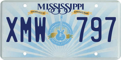 MS license plate XMW797