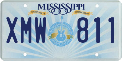 MS license plate XMW811