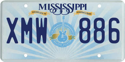 MS license plate XMW886