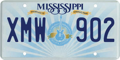 MS license plate XMW902