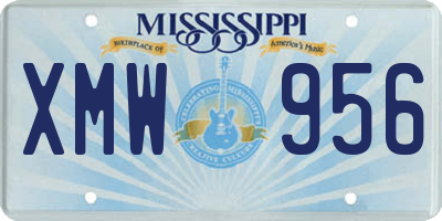 MS license plate XMW956