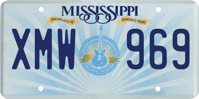 MS license plate XMW969