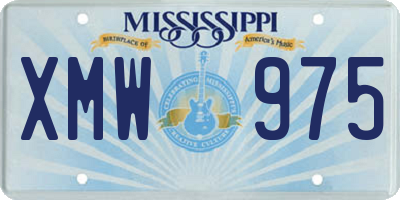 MS license plate XMW975