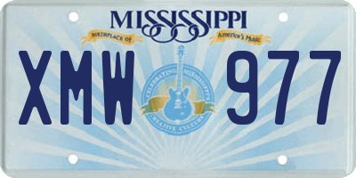 MS license plate XMW977