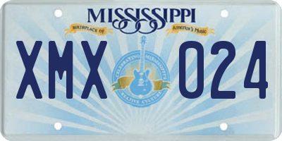 MS license plate XMX024
