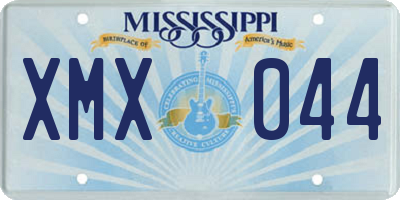 MS license plate XMX044