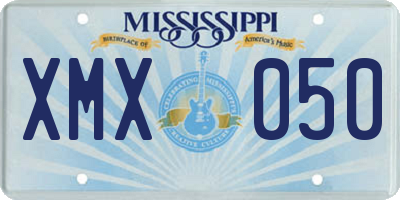 MS license plate XMX050