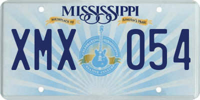 MS license plate XMX054