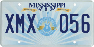 MS license plate XMX056