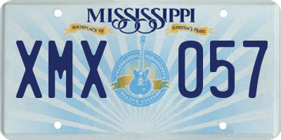 MS license plate XMX057