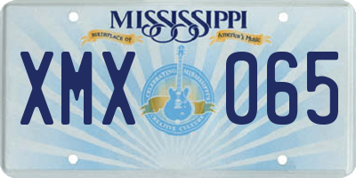 MS license plate XMX065