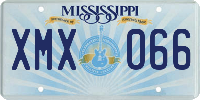 MS license plate XMX066