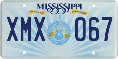 MS license plate XMX067
