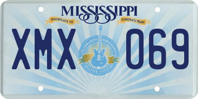 MS license plate XMX069