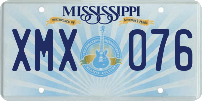 MS license plate XMX076