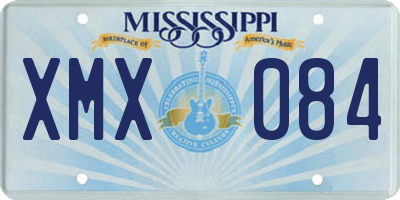 MS license plate XMX084