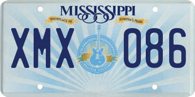 MS license plate XMX086