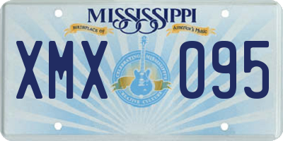 MS license plate XMX095