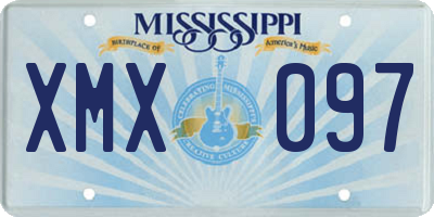 MS license plate XMX097
