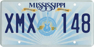 MS license plate XMX148