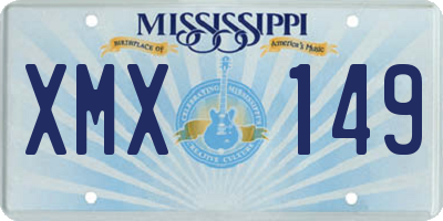 MS license plate XMX149