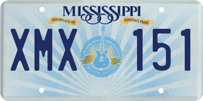 MS license plate XMX151