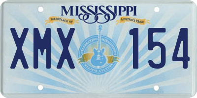 MS license plate XMX154