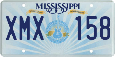 MS license plate XMX158