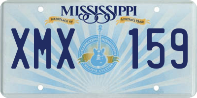 MS license plate XMX159