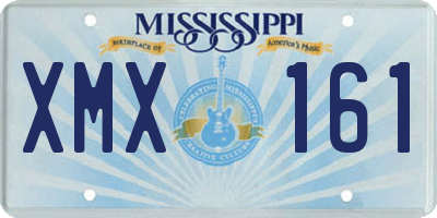 MS license plate XMX161